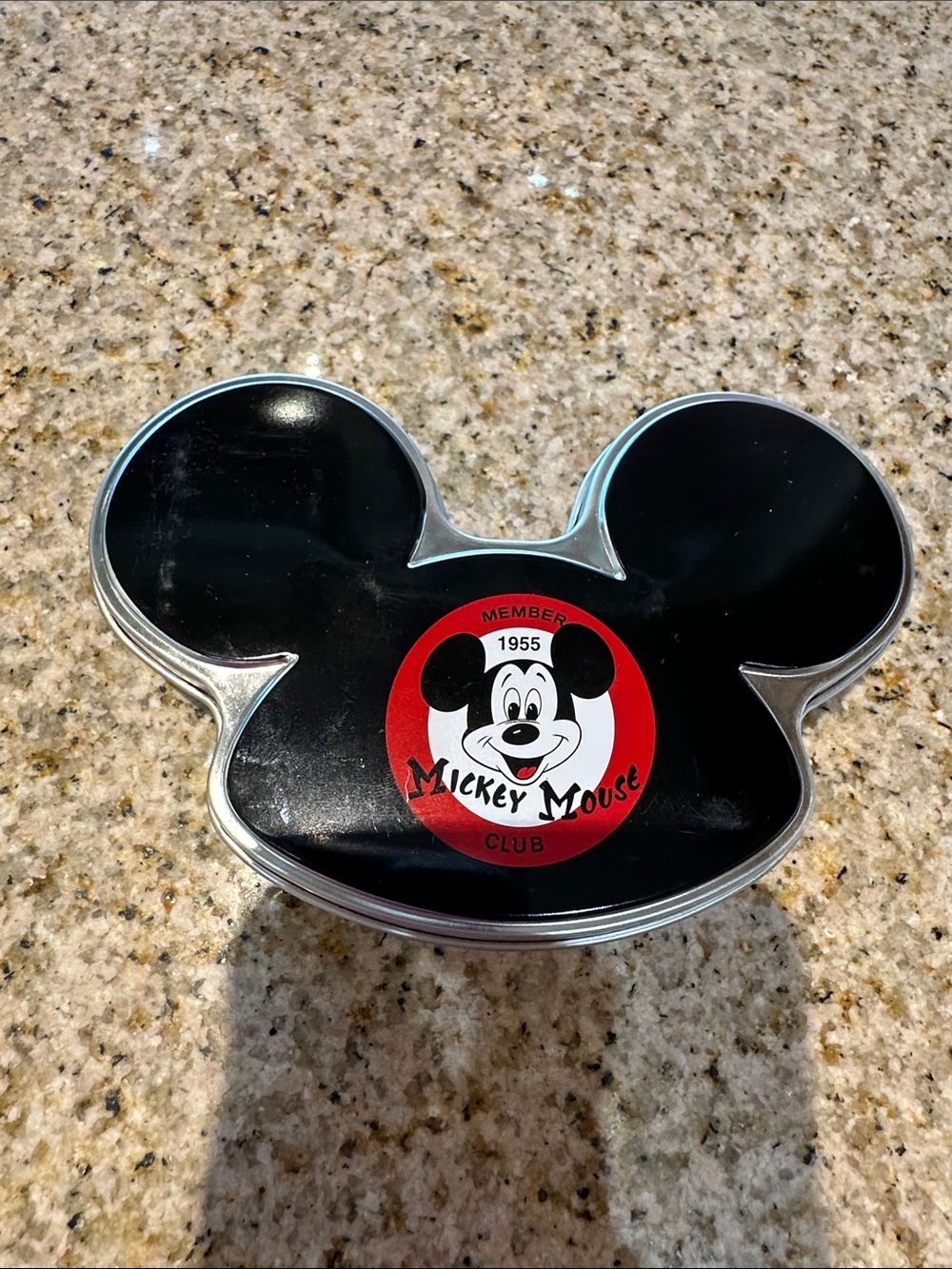 Disney Black and Red Mickey Mouse Club Tin Box